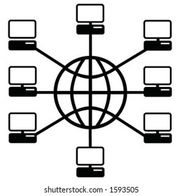Use as a symbol/icon, or add your text, graphics, or icons to the computer monitor screen areas.