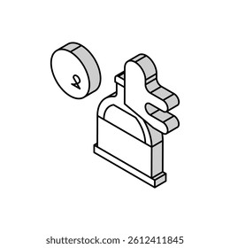 use in synthesis hydrogen isometric icon vector. use in synthesis hydrogen sign. isolated symbol illustration