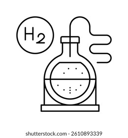 use in synthesis hydrogen line icon vector. use in synthesis hydrogen sign. isolated contour symbol black illustration