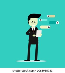 use tablet for business and connection