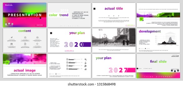 Use in a template for business presentations. Pink, green elements on a white background. Multipurpose slide. information graph, monitor, postcard, corporate report, advertising, marketing, banner

