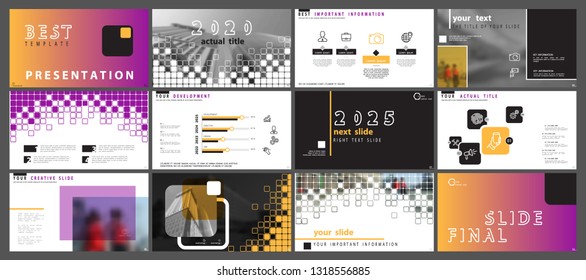 Use in template for business presentations. Yellow, black elements on a white background. Multipurpose slide. information graph, monitor, postcard, corporate report, advertisement, marketing, banner