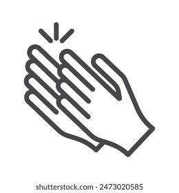 Use this clapping hands icon for congratulatory messages, gestures of appreciation, and social interactions to show applause and support.