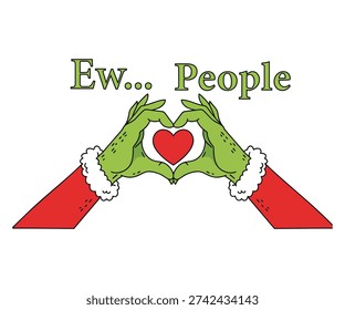 Use this humorous Grinch heart hands image for modern corporate presentations, marketing materials, or websites to add a touch of whimsy and fun to your professional content.