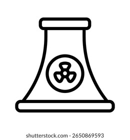 Use this outline icon showing industrial nuclear plant