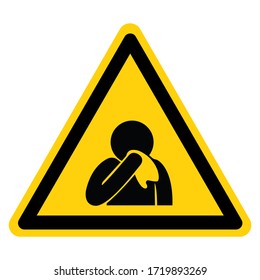 Use Tissue Cover Your Mouth Agitator Symbol Sign ,Vector Illustration, Isolate On White Background Label. EPS10