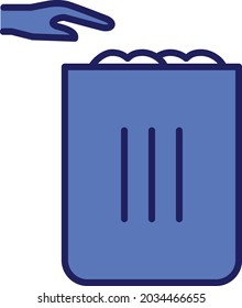 Use Trash Bin Line Inverted Vector Line Icon Design

