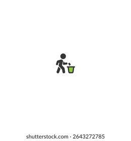 Use Trash can logo icon flat vector design