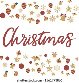 use the Vintage Christmas elements pack to use for your designs and activities and illustrations. Enjoy the Christmas spirit and celebrate the holiday event with those ornaments and gold color objects