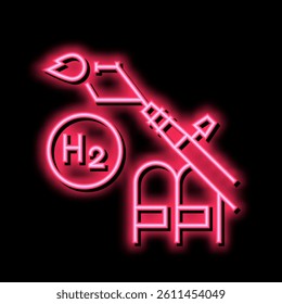 use in welding hydrogen neon light sign vector. use in welding hydrogen illustration
