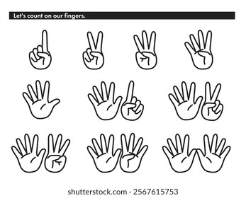 Use your fingers to count from 1 to 10