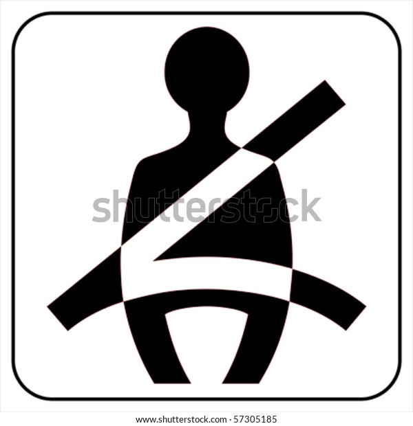 Use Your Seat Belt Icon Vector Stock Vector (Royalty Free) 57305185