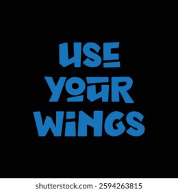 use your wings text on black background.
