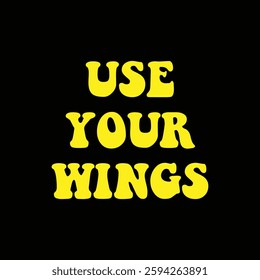 use your wings text on black background.