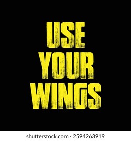use your wings text on black background.