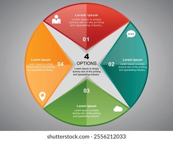 it is used for 4 options infographic.