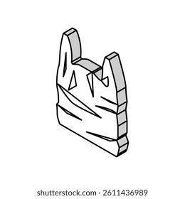 used bag plastic isometric icon vector. used bag plastic sign. isolated symbol illustration