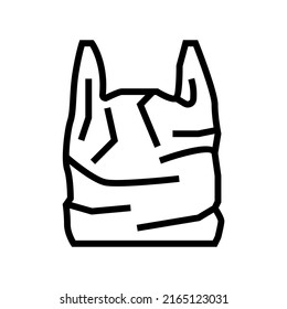 used bag plastic line icon vector. used bag plastic sign. isolated contour symbol black illustration