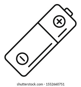 Used battery icon. Outline used battery vector icon for web design isolated on white background