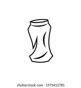 Used can or waste line art image.