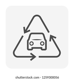 Used Car And Dealership Icon For Used Car Business Design.