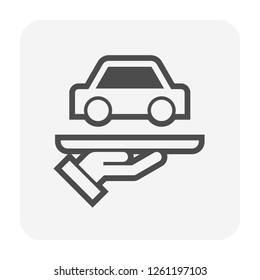 Used Car And Dealership Icon For Used Car Business Design.