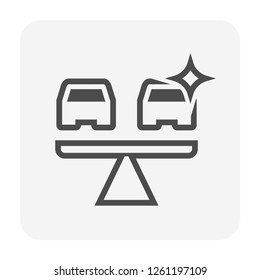 Used Car And Dealership Icon For Used Car Business Design.