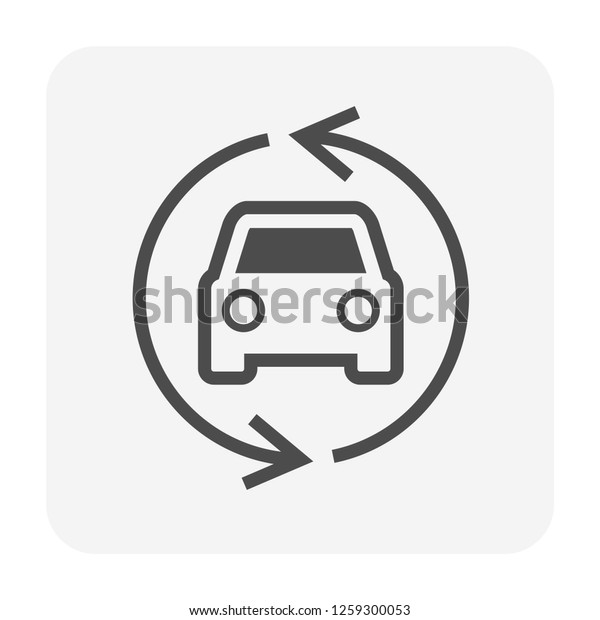 Used car and dealership icon for used car
business design.