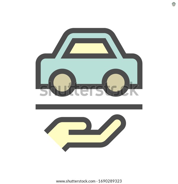 Used car and dealership vector icon\
design, 48X48 pixel perfect and editable\
stroke.