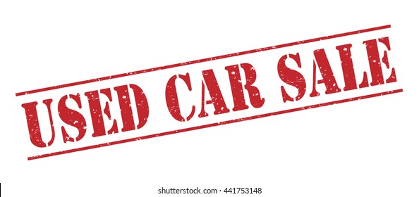 Used Car Sale Vector Stamp On White Background