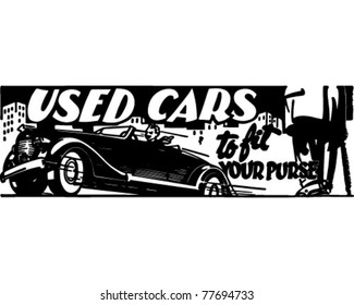 Used Cars 4 - Retro Ad Art Banner