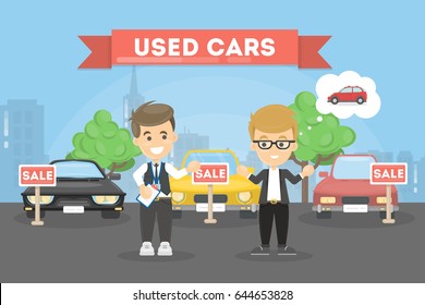 Used cars store.