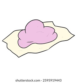 used chewing gum illustration hand drawn isolated vector