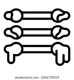 Used cotton swab icon outline vector. Sterile wood. Ear stick