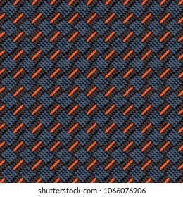 Used as digital wallpaper and technology background. Abstract vector geometry surfaces, lines and points seamless pattern in gray, black and violet tones.