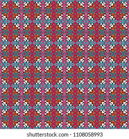 Used as digital wallpaper and technology background. Abstract vector geometry surfaces, lines and points seamless pattern in pink, gray and blue tones.