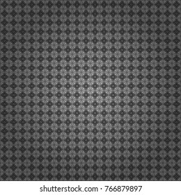 Used as digital wallpaper and technology background. Abstract vector geometry surfaces, lines and points seamless pattern in gray, black and white tones.