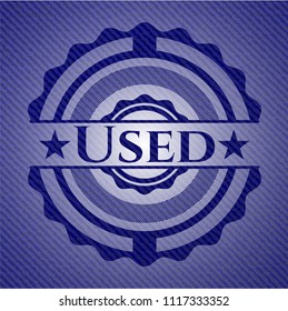 Used emblem with jean high quality background