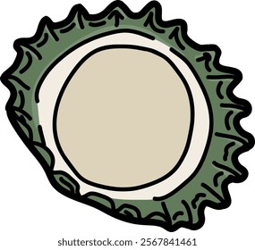 Used Glass Bottle Lid Vector Illustration