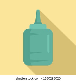 Used glue bottle icon. Flat illustration of used glue bottle vector icon for web design