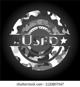 Used grey camouflaged emblem