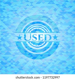 Used light blue emblem. Mosaic background