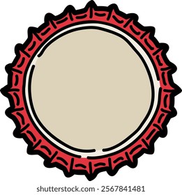 Used Metallic Bottle Cap Vector Illustration