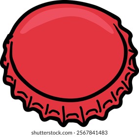 Used Metallic Bottle Cap Vector Illustration