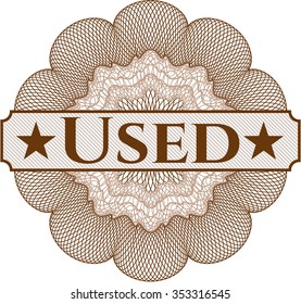 Used money style rosette