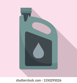 Used Motor Oil Canister Icon. Flat Illustration Of Used Motor Oil Canister Vector Icon For Web Design