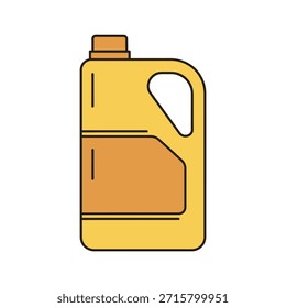 Contenedor de aceite usado para reciclar el icono de Vector sobre fondo blanco