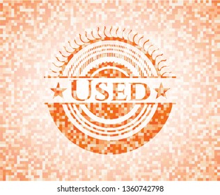 Used orange mosaic emblem