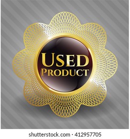 Used Product gold shiny badge