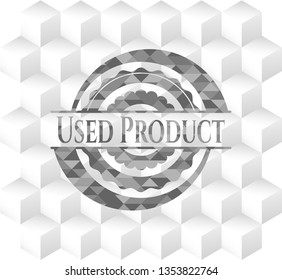 Used Product grey emblem with cube white background